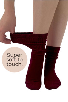 Wide and soft bamboo socks - Marsala