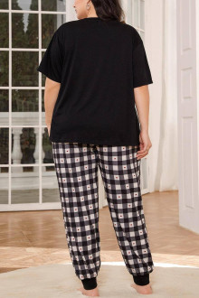 Plus size Pajamas - Heart Plaid Home Set