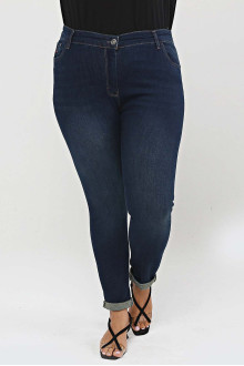 Plus size Dark skinny jeans with hem