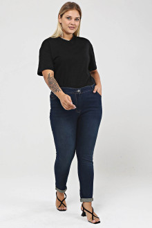 Plus size Dark skinny jeans with hem