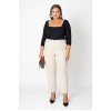 Elegant plus size pants in beige