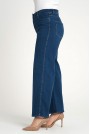 Clean dark plus size jeans with straight wide legs