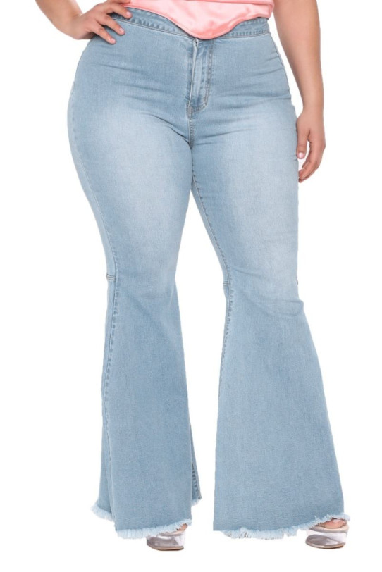 Charleston light plus size jeans with straight leg