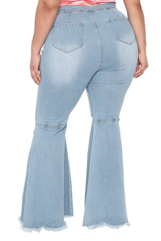 Charleston light plus size jeans with straight leg