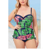 Two-piece plus size tankini with sweetheart neckline and sets