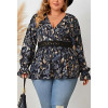 Women's plus size blouse with a lace element