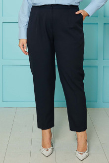 Elegant plus size pants in dark blue