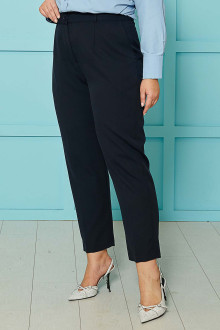 Elegant plus size pants in dark blue