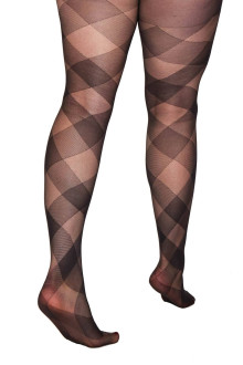 Diamond Check Curvy Super Stretch Tights