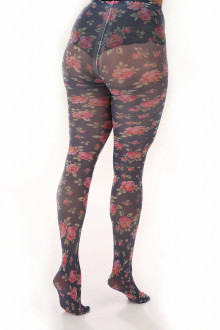 Ditsy Rose Printed Tights