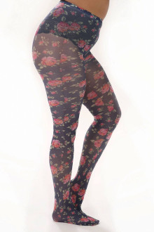 Ditsy Rose Printed Tights