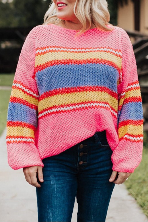 Beautiful plus size sweater in pink