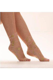 Star Metallic Mesh Socks