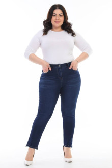 Thin skinny plus size jeans dark denim