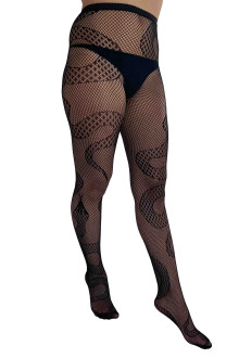 Mesh alternative snake plus size tights