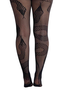 Mesh alternative snake plus size tights