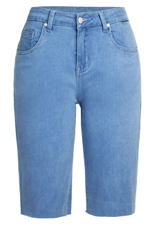 Light Blue Short plus size Knee Length Jeans