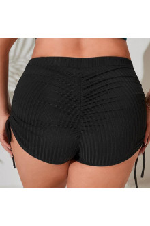 Black plus size swim shorts