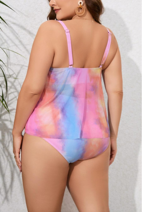 Plus size bikini bottoms in soft pink shades