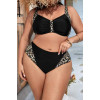 Elegant shapewear bikini bottoms with leopard accents