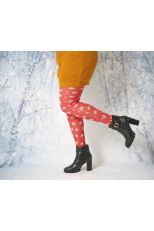 Christmas Pudding Printed Tights