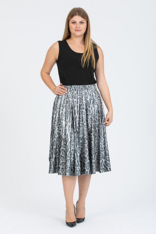 Luxurious glitter plus size skirt