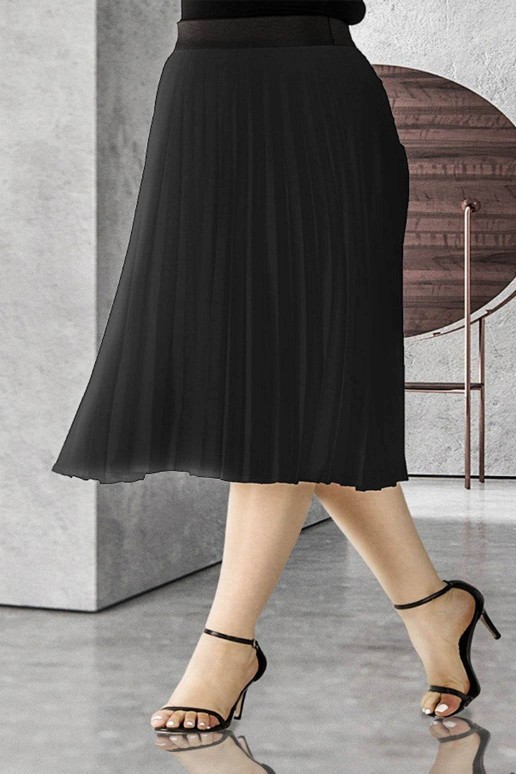 Black plus size skirt