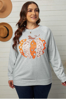 Gray plus size sweatshirt Halloween