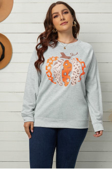 Gray plus size sweatshirt Halloween