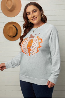 Gray plus size sweatshirt Halloween