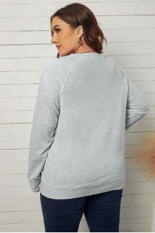 Gray plus size sweatshirt Halloween