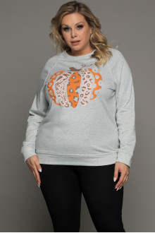 Gray plus size sweatshirt Halloween