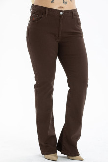 Clean brown Español cut maxi jeans