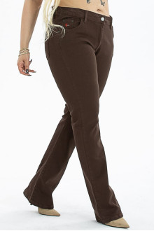 Clean brown Español cut maxi jeans