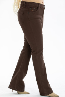 Clean brown Español cut maxi jeans