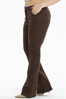 Clean brown Español cut maxi jeans