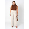 Elegant loose beige plus size pants