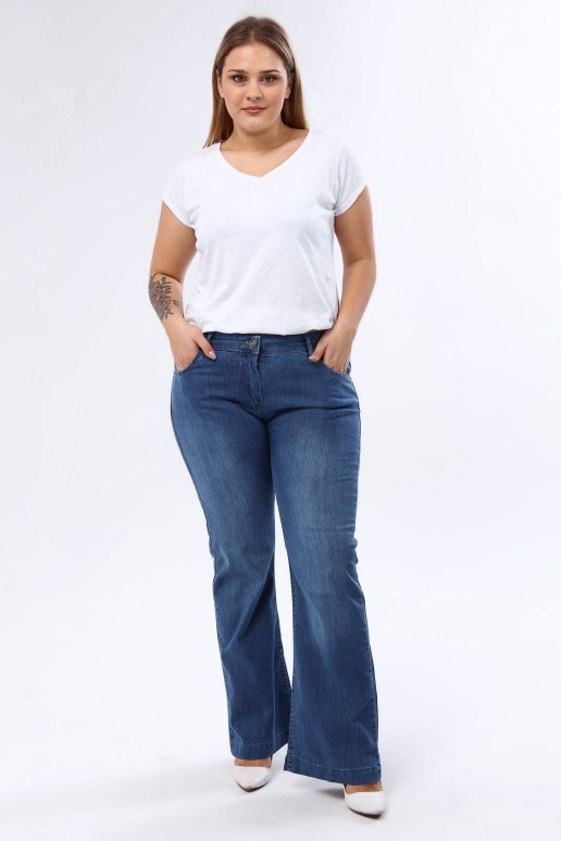 Clean plus size jeans with light Charleston