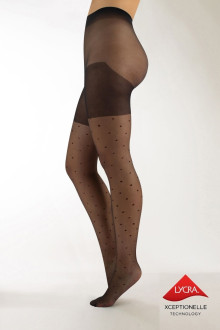 20 DEN plus size polka dost tights