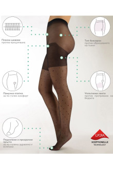 20 DEN plus size polka dost tights