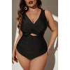 Elegant one piece swimsuit with twist neckline and delicate sets