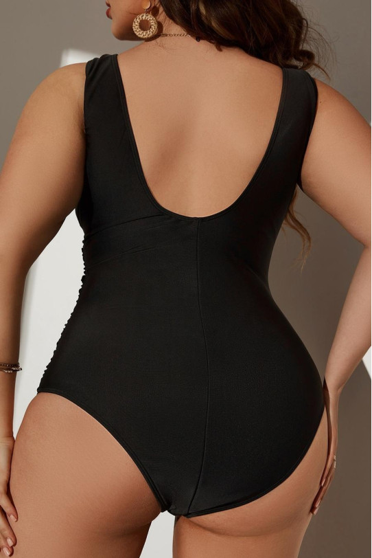 Elegant one piece swimsuit with twist neckline and delicate sets