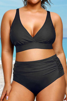 Black plus size bikini bottoms with sets