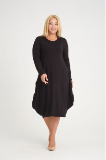 Loose midi black dress