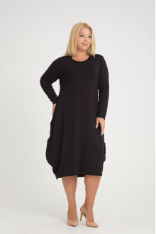 Loose midi black dress