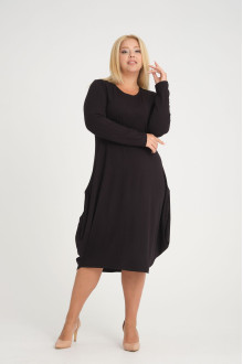 Loose midi black dress