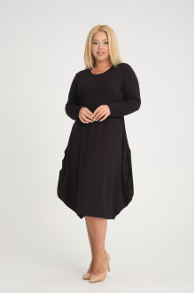 Loose midi black dress