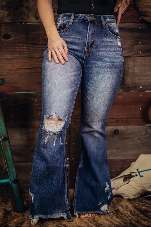 Charleston plus size jeans with side slits