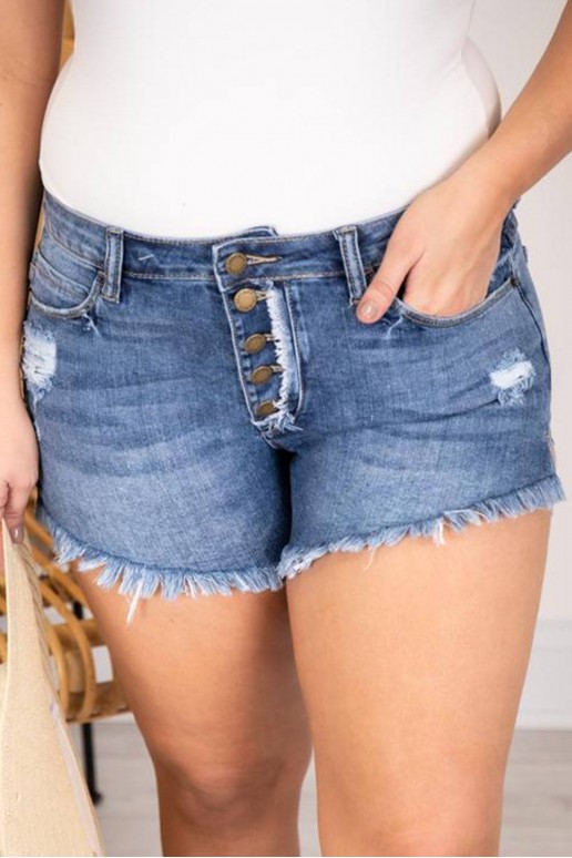 Plus size shorts with side slits