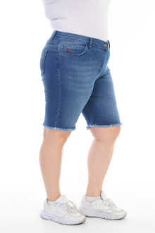 Short summer jeans with disheveled legs